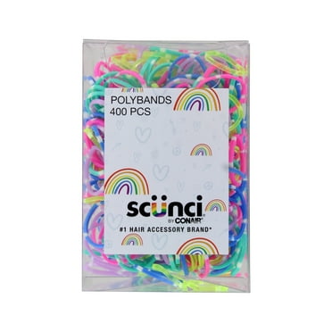 Scunci Hair Polybands, Assorted Colors, 400-Pieces