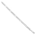 thumbnail image 2 of 7mm .925 Sterling Silver Diamond-Cut Flat Figaro Chain Link Bracelet, 9 inches, 2 of 7