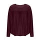 thumbnail image 5 of Blusas para mujer,Blusa informal de manga larga para mujer, talla grande, cuello redondo, tejido de poliéster, ideal para el hogar, sopatenor, 5 of 8