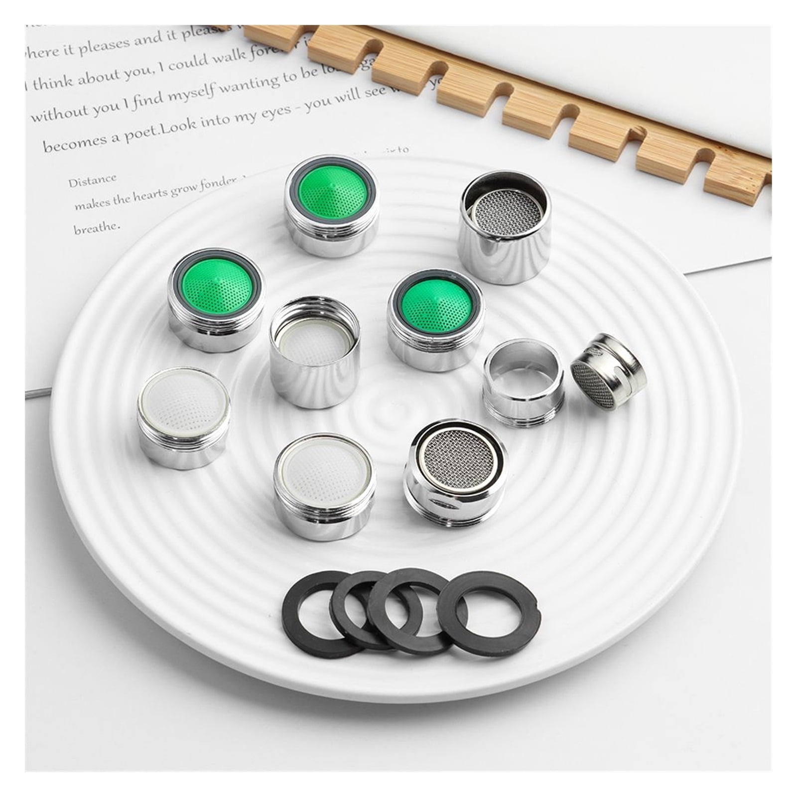 1pcs Water Saving Faucet Aerator,Female Thread Male Thread Tap Device Diffuser Faucet Nozzle Filter Adapter Water Bubbler For Male To Male And Female To Male ,Water Saving