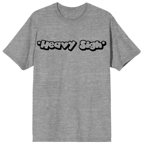 Heavy Sigh In Asterisks Men's Heather Gray Graphic Tee-Medium