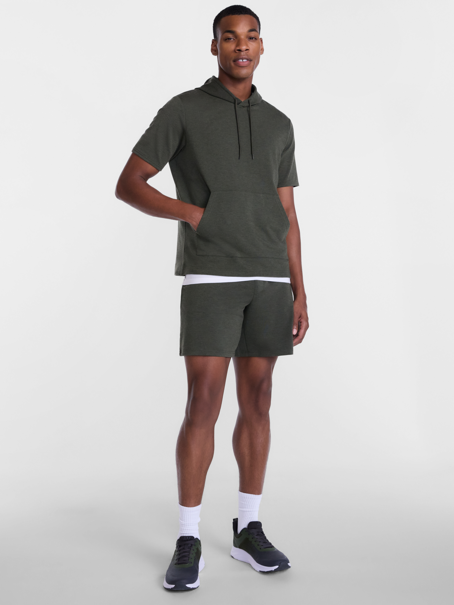 Athletic Works Men's Short Sleeve Coach Hoodie photo 2