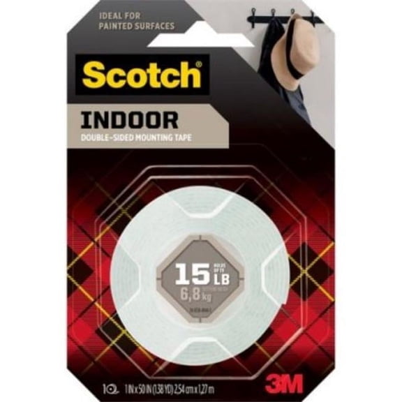 Scotch-Brite  1 x 50 in. Mounting Foam Tape, White