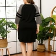 thumbnail image 7 of EFINNY Women's Plus Size Nightgown Loungewear Cotton Blend 3/4 Sleeve Nightdress, 7 of 7