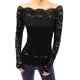 thumbnail image 1 of Las mujeres atractivas ahuecan hacia fuera la blusa del cordón del hombro Slash Neck Long Sleev CACAGOO Blusa, 1 of 7
