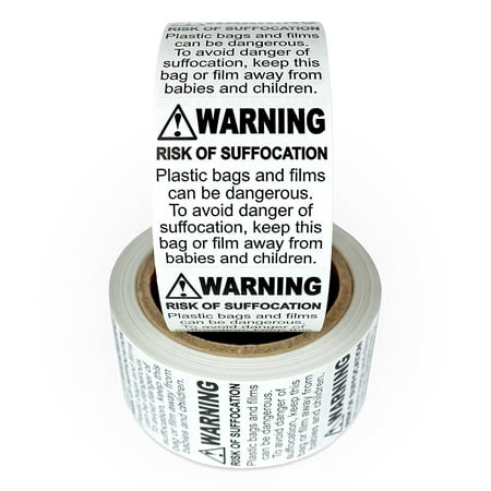 Suffocation Warning Label Stickers 2