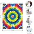 thumbnail image 4 of Colorful Rainbow Tie Dye Spiral Pattern Blanket,Comfortable Soft Flannel Throw Blanket,All Season,Warm Lightweight Blankets for Sofa Bed Couch Living Room Chair,30"x40", 4 of 4