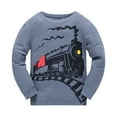 thumbnail image 2 of Little Boys Pajamas for Toddler Clothes Set Train Truck Sleepwear Long Sleeve 100% Cotton 2 Piece Kids Pjs Size 3T/6012, 2 of 7