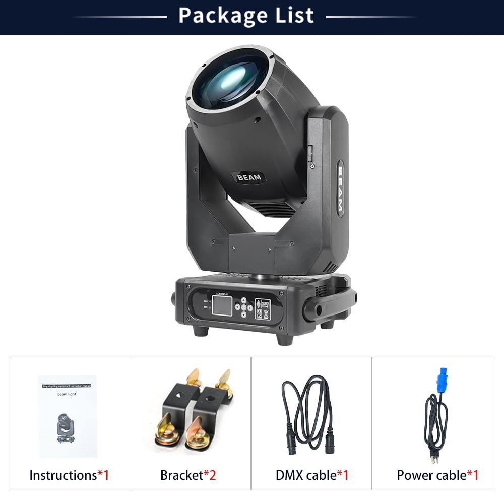 2PCS Beam 7R 230W Moving Head Light Mini Stage Light Effect DMX 512 for Disco Bar W/Case