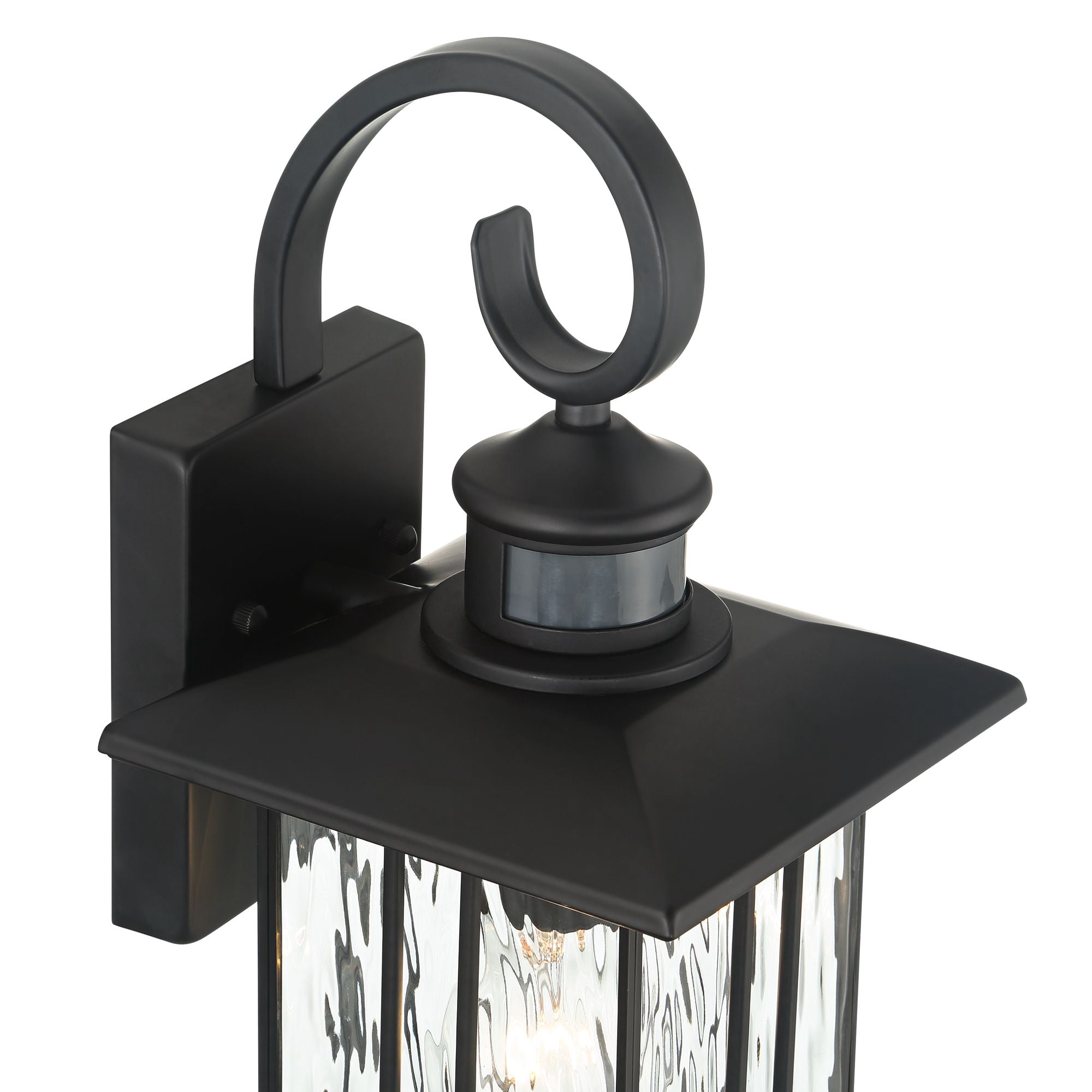 John Timberland Deaver 15 1/2" High Farmhouse Rustic Outdoor Wall Light Fixture Mount Porch House Motion Sensor Matte Black