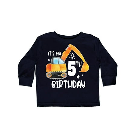

Inktastic Construction Truck It s My 5th Birthday Gift Toddler Boy or Toddler Girl Long Sleeve T-Shirt