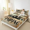 thumbnail image 4 of jejeloiu Happy Camping Full Size Sheets,Old Wooden Plank Bed Sheets,Camper Car Rv Sheet Sets For Boys Kids,Ultra Soft Home Decor,4 Pieces, 4 of 7