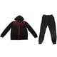 thumbnail image 1 of Conjunto de sudadera y pantalones deportivos con cremallera para hombre, resistente al viento, chaqueta polar cálida, pantalones para otoño e invierno, color negro, L, 1 of 14