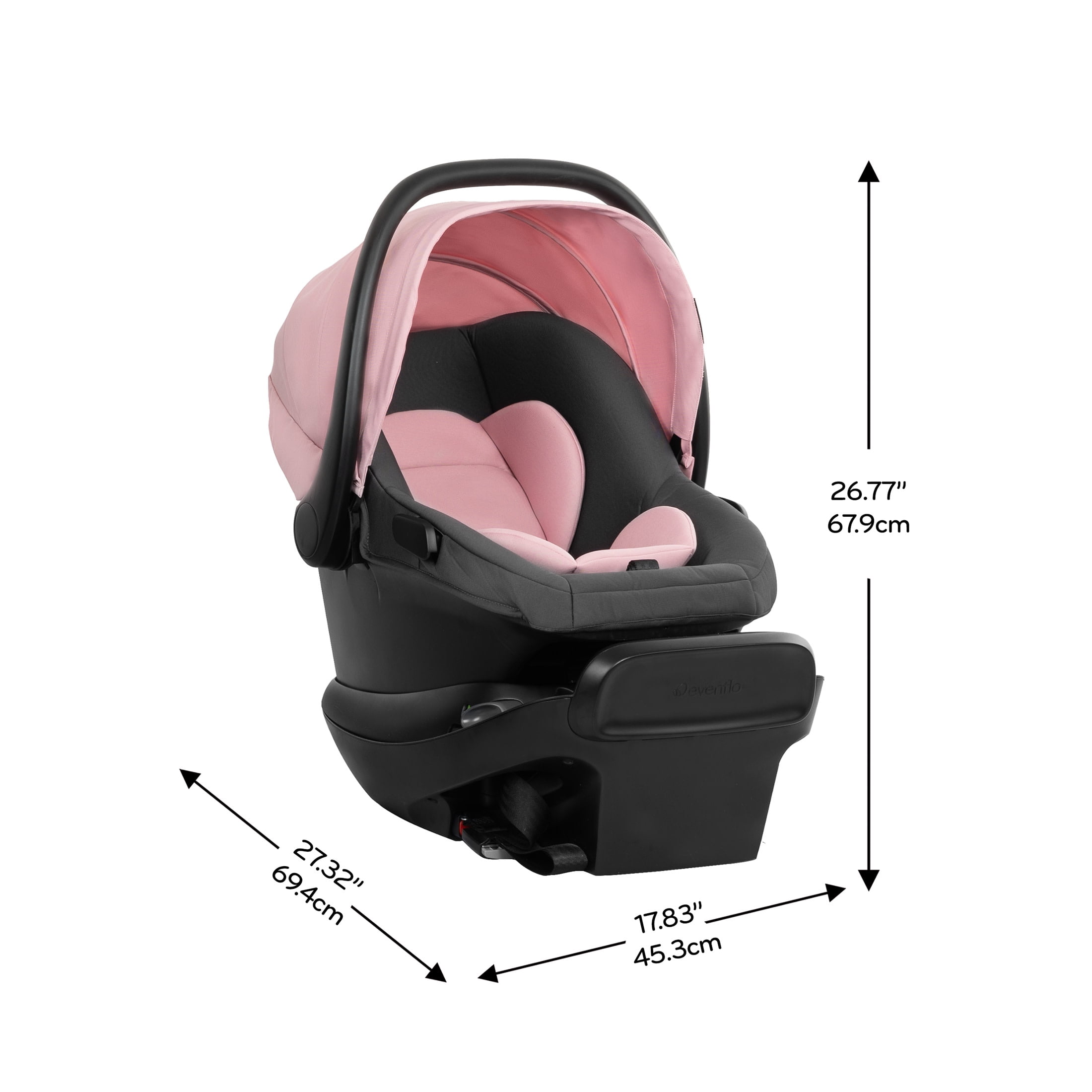 Evenflo Shyft Intuiti Travel System With Revolve180 LiteMax NXT Rotating Infant Car Seat, Amaranth Pink