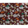 thumbnail image 4 of oneOone Georgette Viscose Dark Red Fabric Cloud & Bird Cartoon Craft Projects Decor Fabric Printed By The Yard 42 Inch Wide, 4 of 4