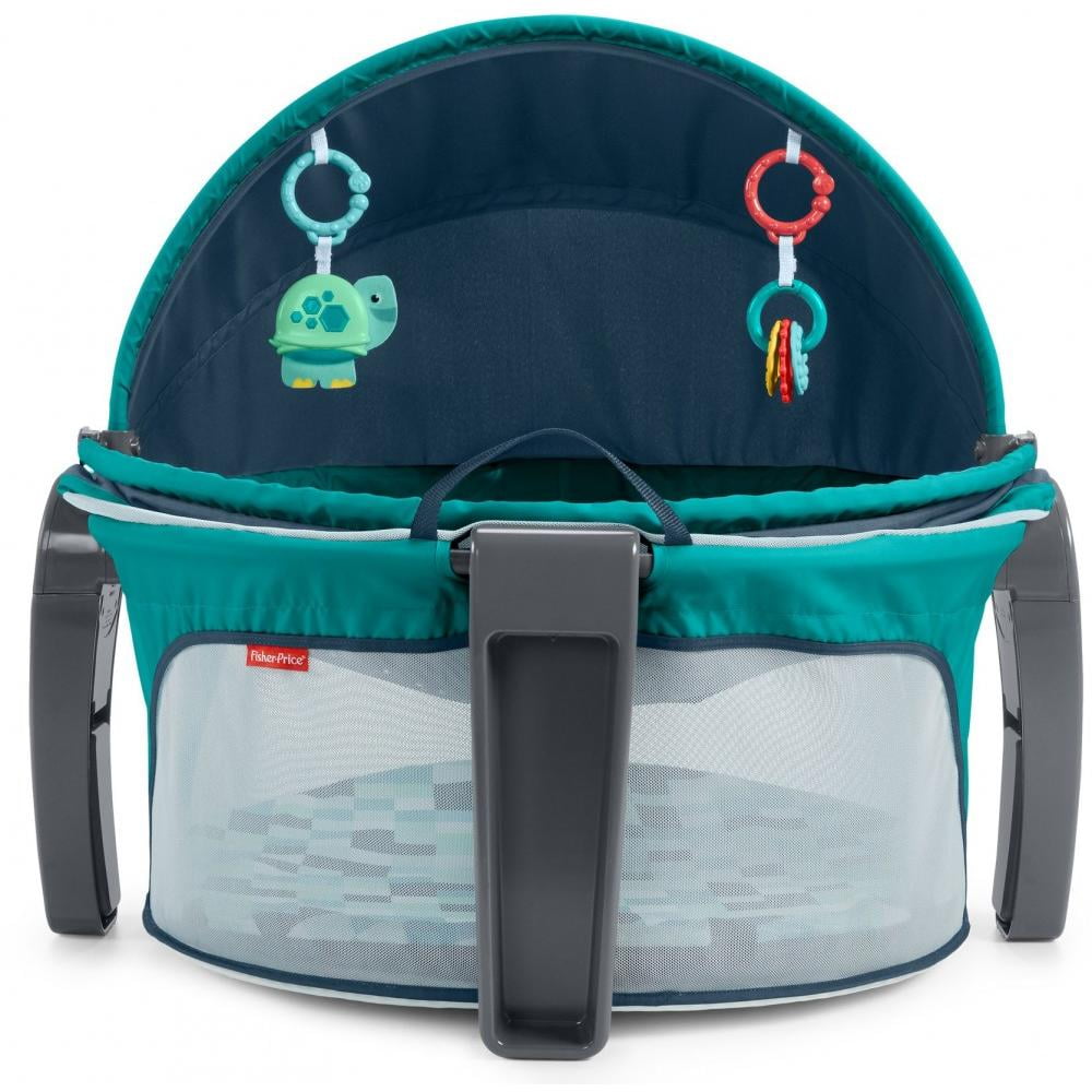 Fisher Price On The Go Baby Dome Grey Bubbles With 2 Removable Toys Walmart Com Walmart Com