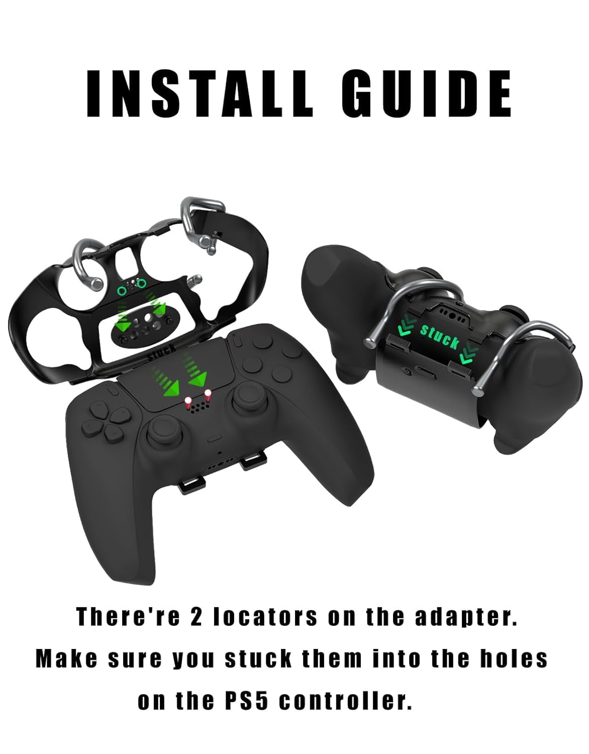 EXknight Leverback FPS Paddles Attachment, Back Buttons Gaming Paddles for PS5 Controller