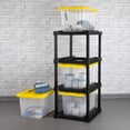 thumbnail image 7 of Sterilite 4 Tier Tote Rack Organizer with 4 Pack 27 Gallon Clear Industrial Storage Totes, 7 of 7