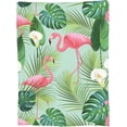 thumbnail image 3 of Pink Flamingo Blanket Gifts for Adult Women & Girls Bed for Living Room Bedding Couch Soft Warm Lightweight Cozy Throw Cute Flamingos and Flowers Blankets Farmhouse Christmas Decor 60x80in, 3 of 5