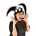 thumbnail image 1 of Black & White Court Jester Plush Hat, 1 of 2