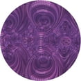thumbnail image 1 of Ahgly Company Tapis Rond Lavable en Machine Intérieur Transitionnel Iris Violet, 3 Pieds Rond, 1 of 7