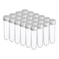 thumbnail image 1 of Unique Bargains 30ml Plastic Test Tubes with Screw Caps, 24Pcs 109x24mm Tubes for Party Decoration Lab Use, Silver Tone, 1 of 7