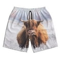 thumbnail image 3 of Uemuo Cow Pattern Men's Swim Trunks Hawaiian Beach Bathing Suit Swimsuits Beach Quick-Dry Shorts with Pockets-Small, 3 of 9