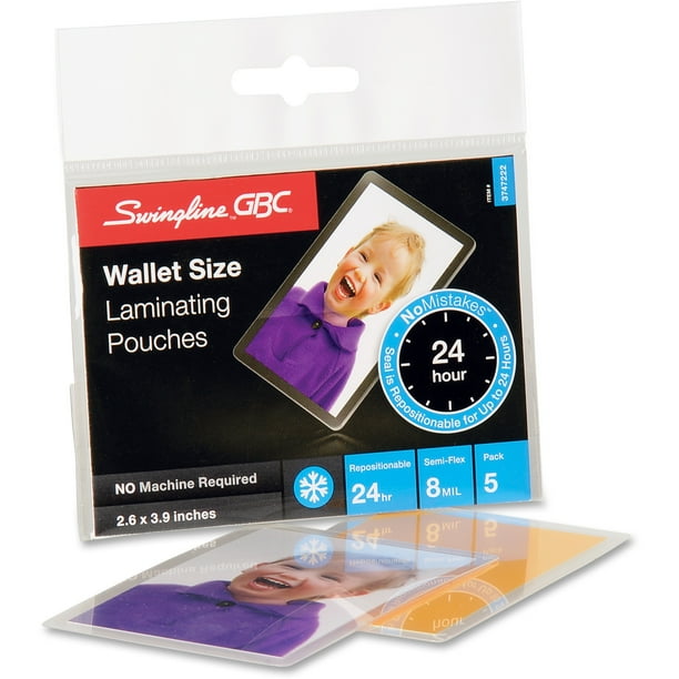 Swingline® GBC® SelfSeal™ NoMistakes™ Self Adhesive Laminating Pouches