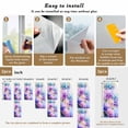 thumbnail image 6 of Pink Purple Floral Window Privacy Film, Spring Hydrangea Flower Fantasy Botanical Static Cling UV Sun Blocking Heat Control Window Tint Day and Night, Non-Adhesive One Way Privacy Cover 17.7''x39.3'', 6 of 7