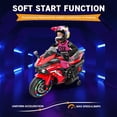 thumbnail image 4 of Motocicleta eléctrica para niños de 12 V, coche con luces LED, color rojo, 4 of 6