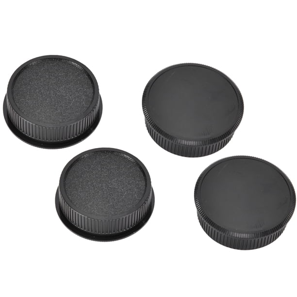 Tapa del cuerpo de la cámara y tapa Trasera de la lente, tapa del cuerpo confiable y kit de tapa de la lente Trasera 4 Par de PlásTiCO DURO anti desgaste para la cámara de