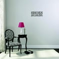thumbnail image 1 of Decal - Peel & Stick Wall Sticker Shoes Are Carb Free Ladies Girl Quote Shopping Closet Wardrobe Home Decor Picture Art 16 x 40 Inches, 1 of 1