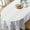Leaf 01, variant on Mardi Gras Round Tablecloth 60 Inch, Carnival Mask Balloon Table Cover Seasonal Festival Holiday Kitchen Dining Table Decoration for Indoor Outdoor Home Party Decor
