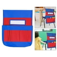 thumbnail image 6 of FashionCha Chair Back Bag with 6 Pockets for Classroom Chairback Organizer for Daycare Home Red Blue, 6 of 9
