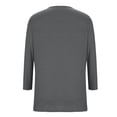 thumbnail image 4 of yillto Womens Fall Tops V Neck 3/4 Sleeve Outfits Loose Soft Clothes Business Casual Dressy T Shirts, 4 of 7