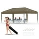 thumbnail image 1 of Garvee carpa plegable 10x20 con sistema one push, impermeable para todo clima y protección UPF 50+, incluye bolsas de peso y bolsa con ruedas para playa y eventos, 1 of 7