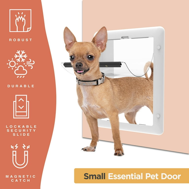 Hakuna Pets White Essential Small Pet Door for Screens Doors Walls up to 2.76 Thick for Dogs and Cats up to 20 lbs Walmart