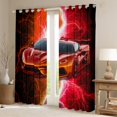 thumbnail image 2 of Erosebridal Rideaux Rouges pour Voiture de Sport Lot de 2 (38x54), Imprimé Éclair 30 %-50 % Rideaux Occultants, 2 of 6