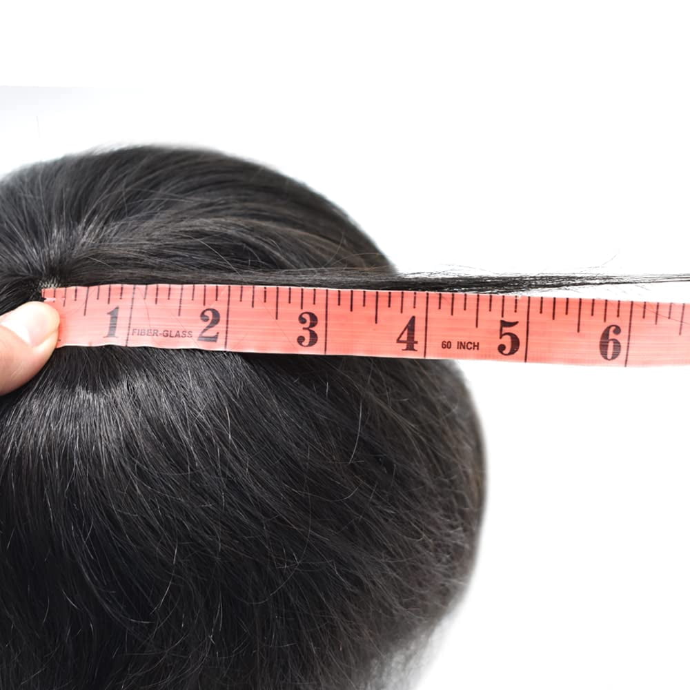 LYRICAL HAIR Lace Center Toupee for Men Human Hair Replacement System Transparen French Lace with PU Around Mens Toupee Hair Pieces Wig Black Brown Blonde Gray Hair