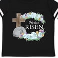 thumbnail image 4 of Inktastic Easter He Has Risen with Cross and Flowers Boys or Girls Toddler T-Shirt, 4 of 5