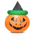 thumbnail image 2 of Patiojoy Halloween Decoration 4 Ft Blow-up Inflatable Pumpkin With Witch Hat LED Bulbs Yard, 2 of 10