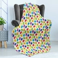 thumbnail image 4 of Abstract Soft Flannel Fleece Throw Blanket, Repeating Colorful Childish Crayon Scribble Painting Pattern on Plain Backdrop, Cozy Plush for Indoor and Outdoor Use, 60" x 80", Multicolor, by Ambesonne, 4 of 5