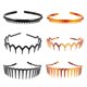 thumbnail image 1 of 6Pcs Elastic Plastic Wavy Toothed Hairband Hair Comb Headband for Women Men, 1 of 4