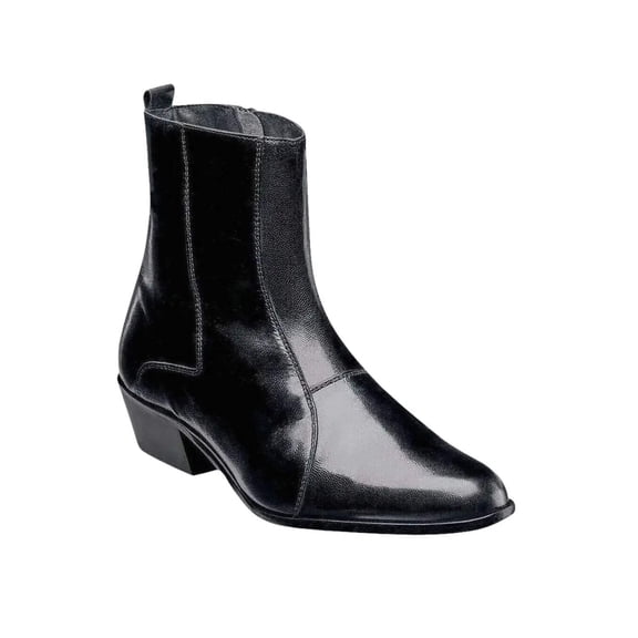 24855-001 Men's Stacy Adams Santos Side Zip Boot Soft Leather Black