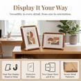 thumbnail image 4 of Unique Bargains Rounded Edge Minimalist Bauhaus Plastic Photo Frame Wood Red 5" x 7", 4 of 6