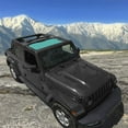 thumbnail image 3 of Shadeidea Sunshade Compatible with Jeep Wrangler JL Unlimited (2018-2013) 2 Door and 4 Door Front-Tiff Blue Mesh Screen Sunshade JLU SAHARA RUBICON SPORT S Top Cover UV Blocker with Grab Bag, 3 of 8