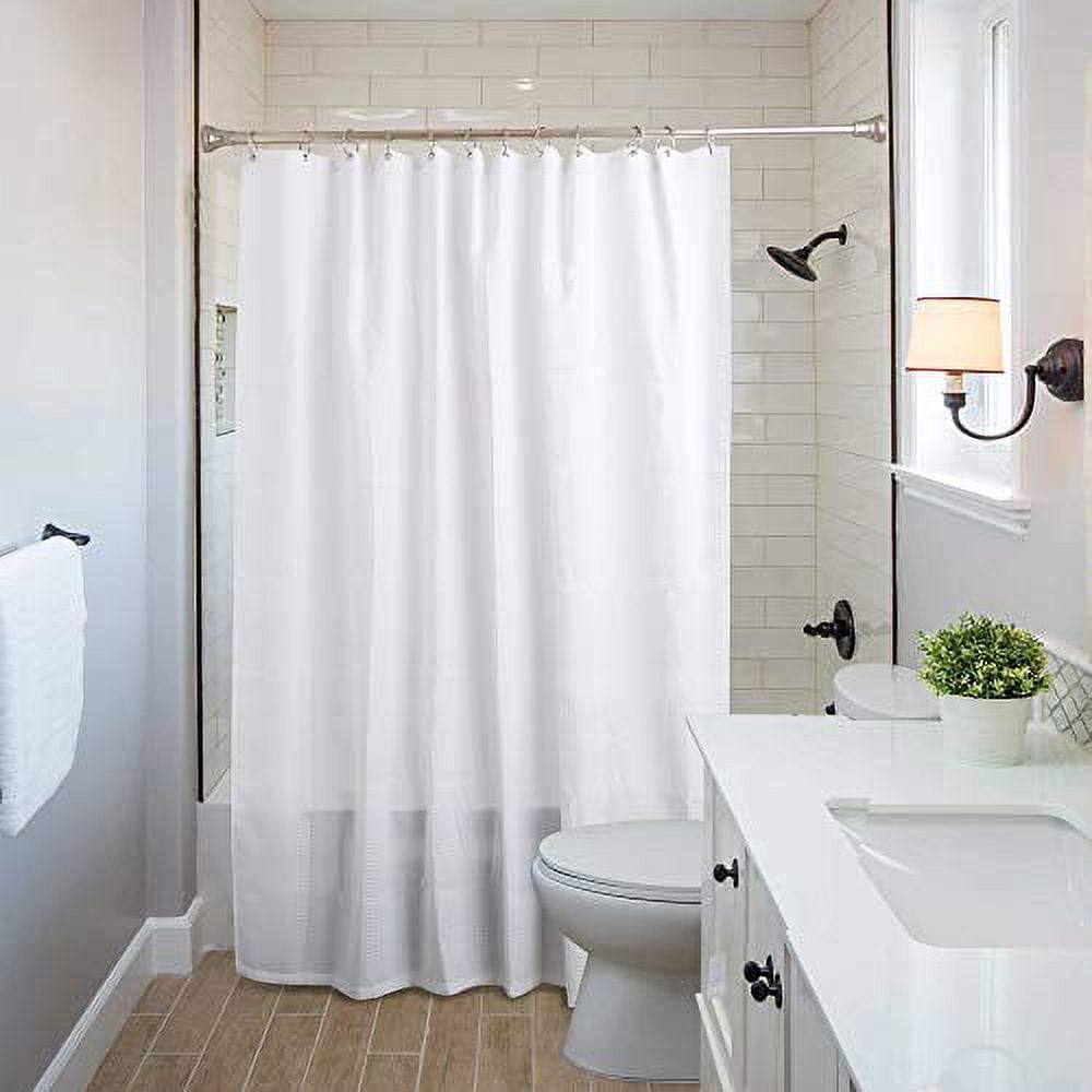 Utopia Alley Shower Hooks - Shower Curtain Rings for Bathroom - Rust Proof Shower Curtain Hooks for Shower Curtain or Liner - Set of 12, Brushed Nickel