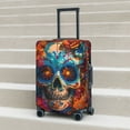 thumbnail image 6 of Fuzoiu Colorful Floral Skull A Print Suitcase Cover,Washable Luggage Covers for Suitcase,Elastic Luggage Protector Cover,Scratch Resistant Travel Suitcase Covers-Medium, 6 of 7
