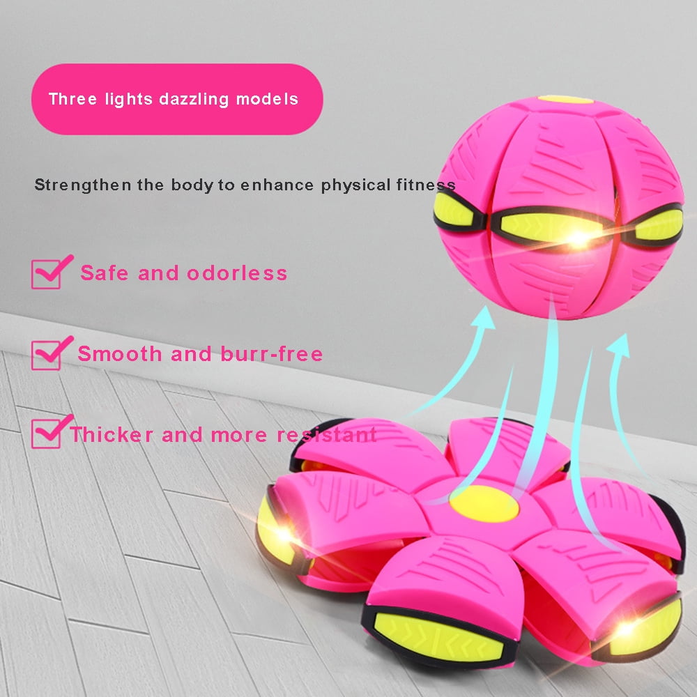 Vrurc Flying Saucer Ball Magic Deformation UFO with Led Light Flying