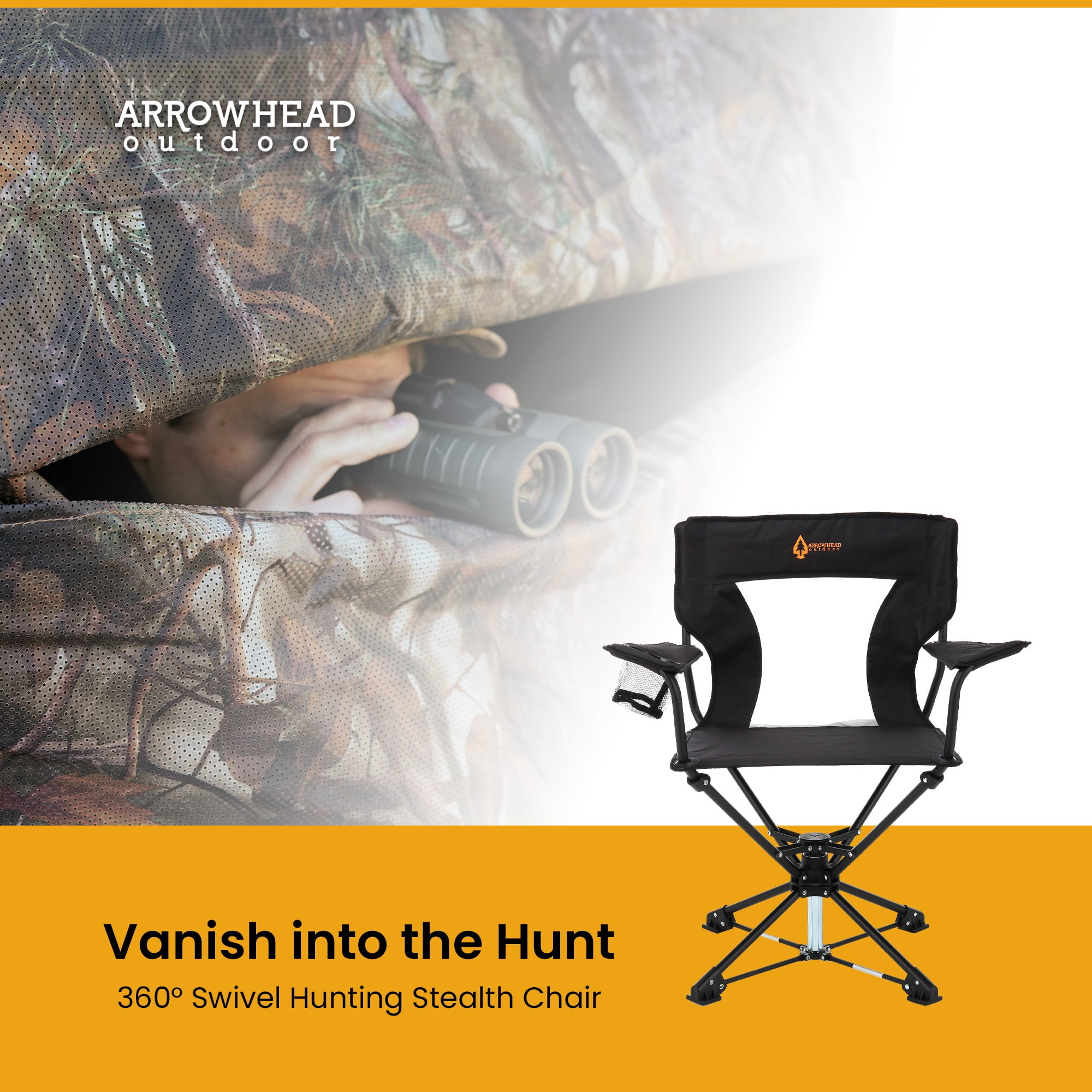 ARROWHEAD OUTDOOR KKS0320U Degree Swivel Hunting Chair w
